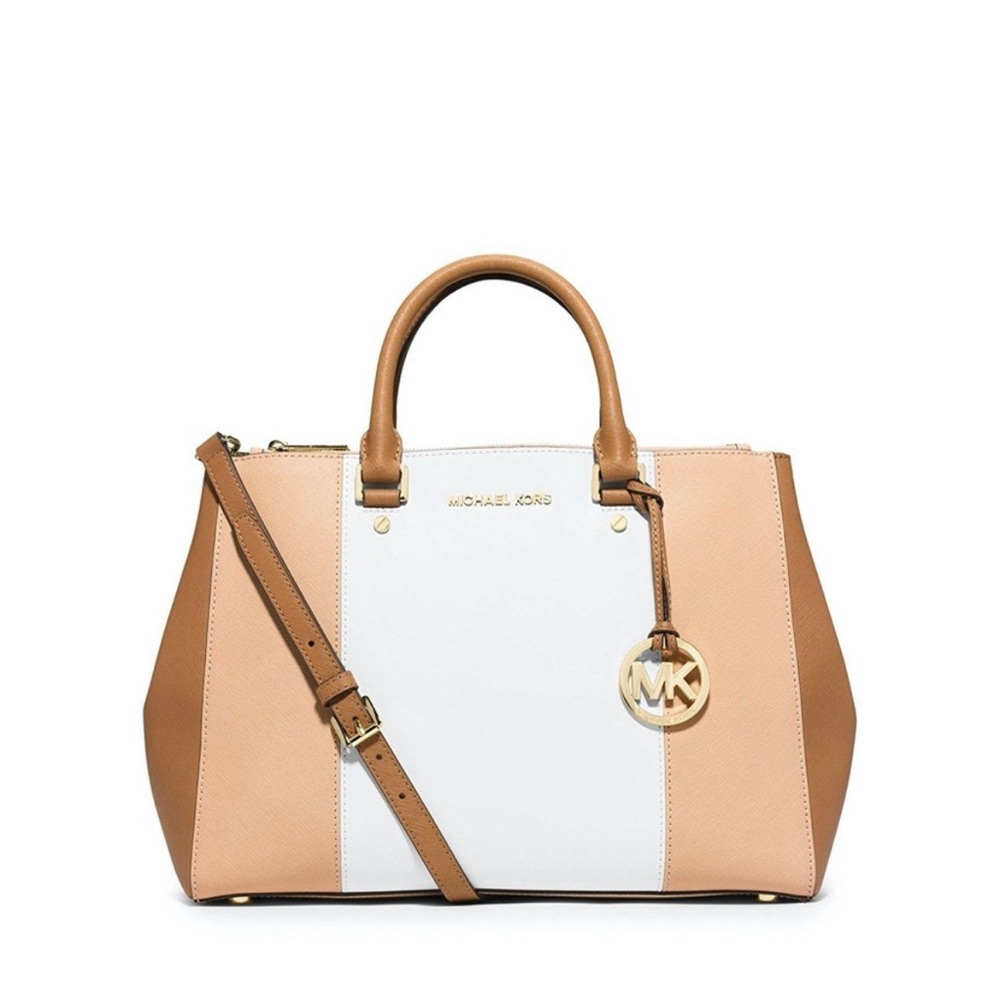 MICHAEL KORS Sutton Large Saffiano Leather Satchel.